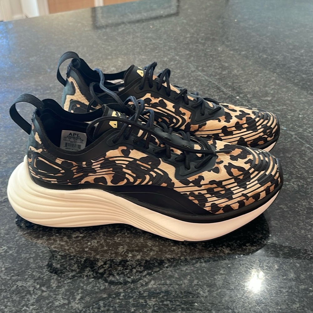 APL leopard cheetah streamline tennis shoes